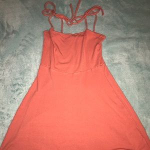 Peach colored dress